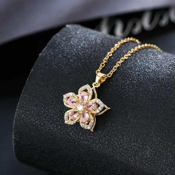 Happens Crystal Flower Pendant